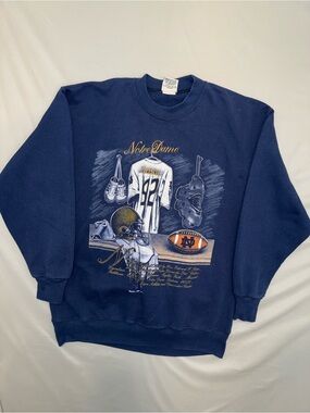 Vintage 90s Notre Dame Fighting Irish Nuttmeg Made in USA Crewneck Sweatshirt XL